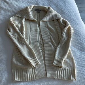 Banana Republic Cream Cable Knit Cardigan